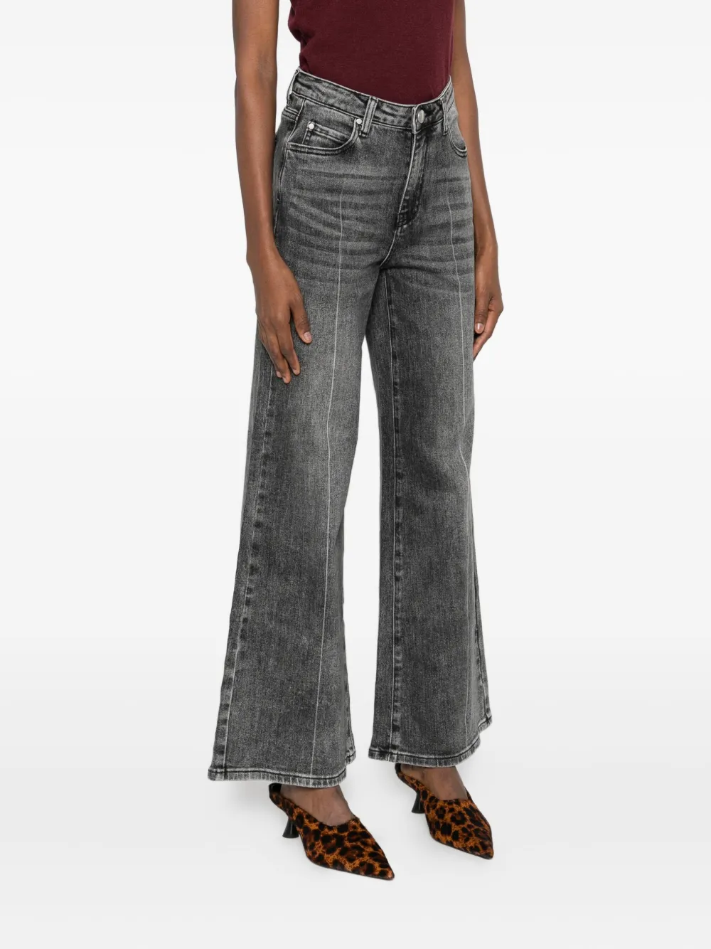 Suncoo Panelled Trousers In Gray