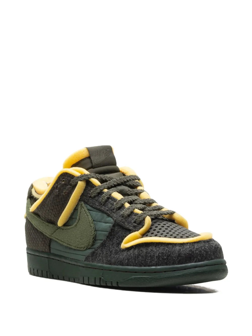 Nike Dunk Low sneakers met textuur Groen
