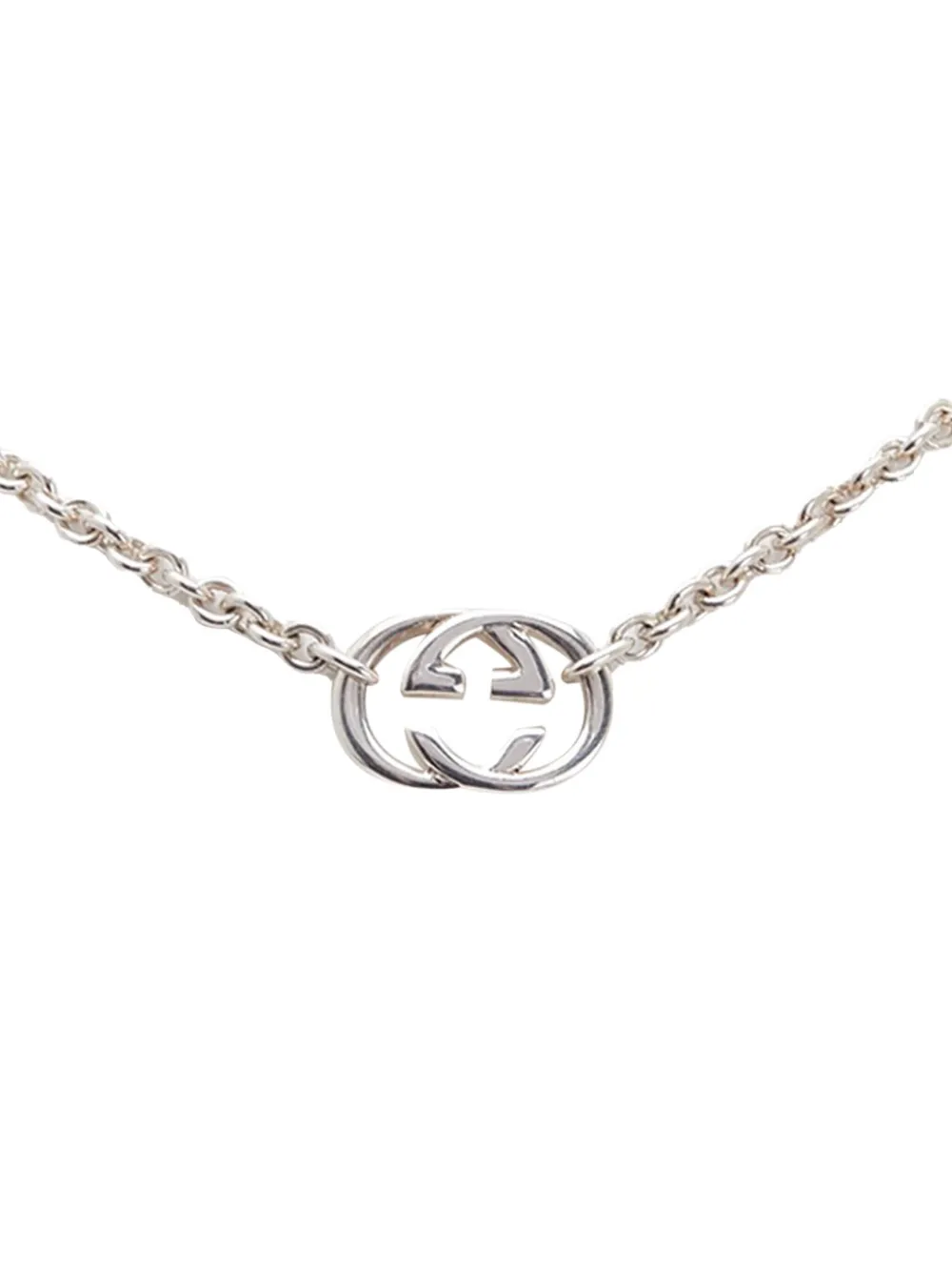 Gucci Pre-Owned 2016-2025 Sterling Silver Interlocking G Pendant Gucci Pre-Owned 2016-2025 Sterling Silver Interlocking G Pendant