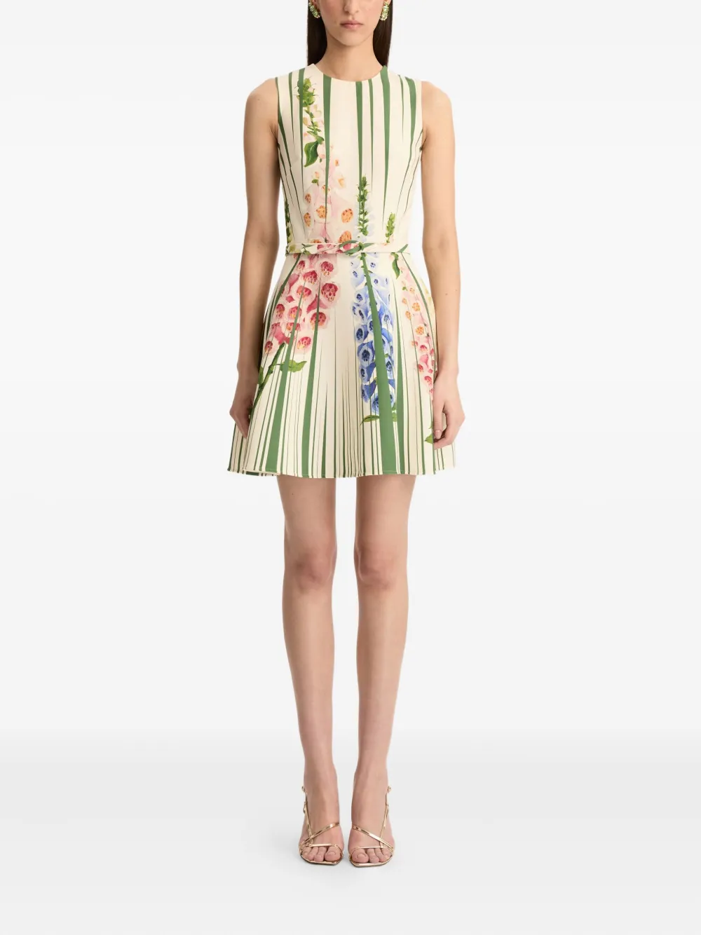 Oscar de la Renta Jurk met ceintuur - Beige