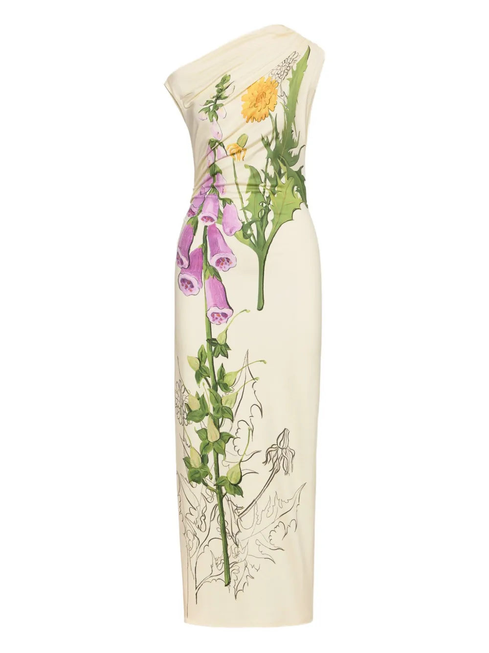 Oscar de la Renta Abito Foxglove Sketch - Bianco
