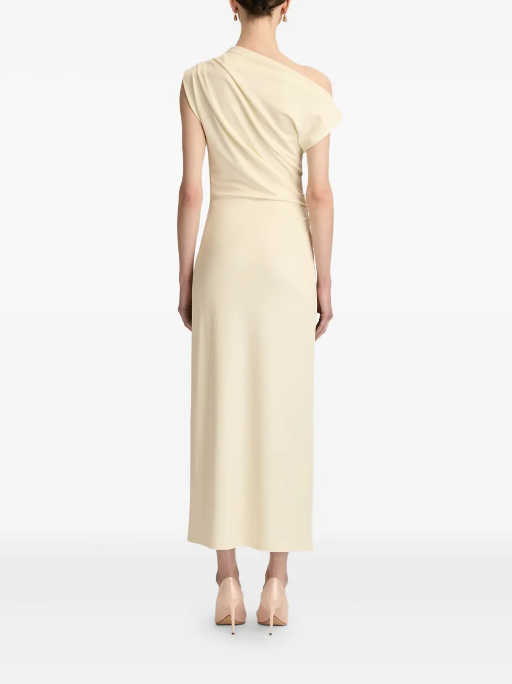 Oscar de la Renta Foxglove Sketch jersey jurk Wit