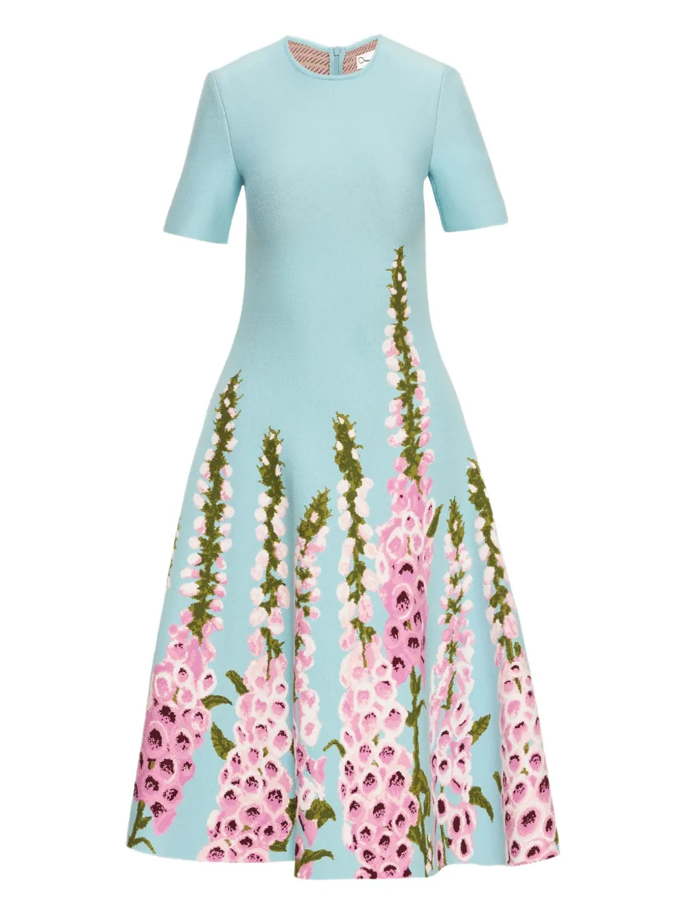 Oscar De La Renta Floral Jacquard Minidress In Blue