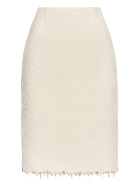 Oscar de la Renta falda midi con detalle de flecos