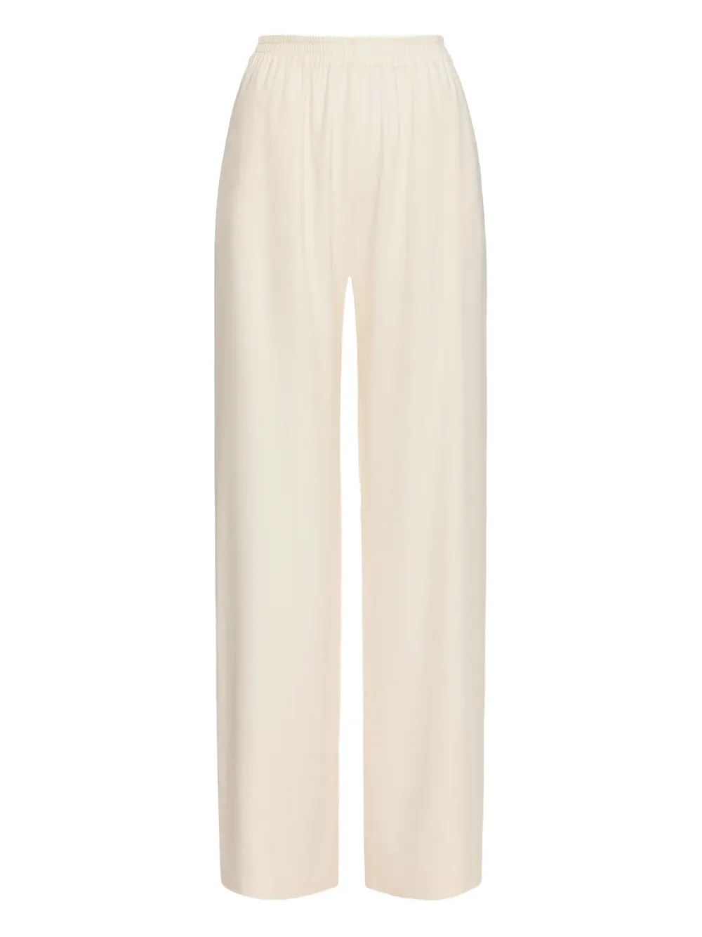 Oscar De La Renta Silk Georgette Wide Leg Pant In Neutral