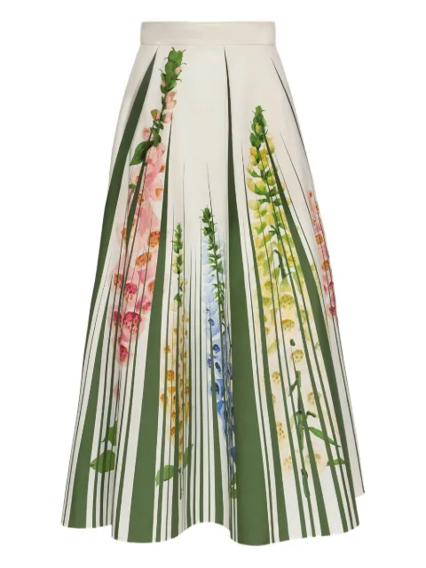 Oscar de la Renta floral print mid skirt