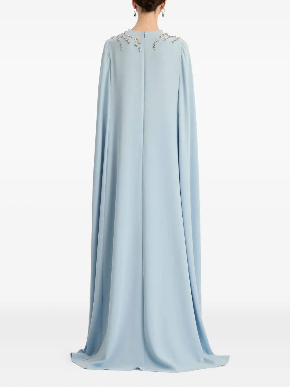 Oscar de la Renta Jurk verfraaid met kristallen Blauw