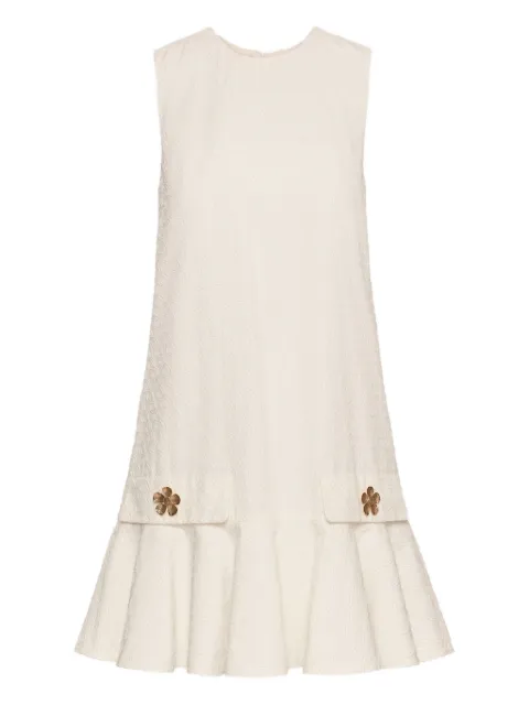 Oscar de la Renta chain-link poplin dress