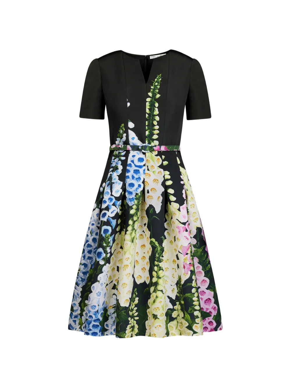 Oscar de la Renta Abito con stampa degradé - Nero