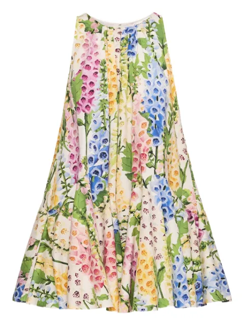 Oscar de la Renta  floral pattern mini dress