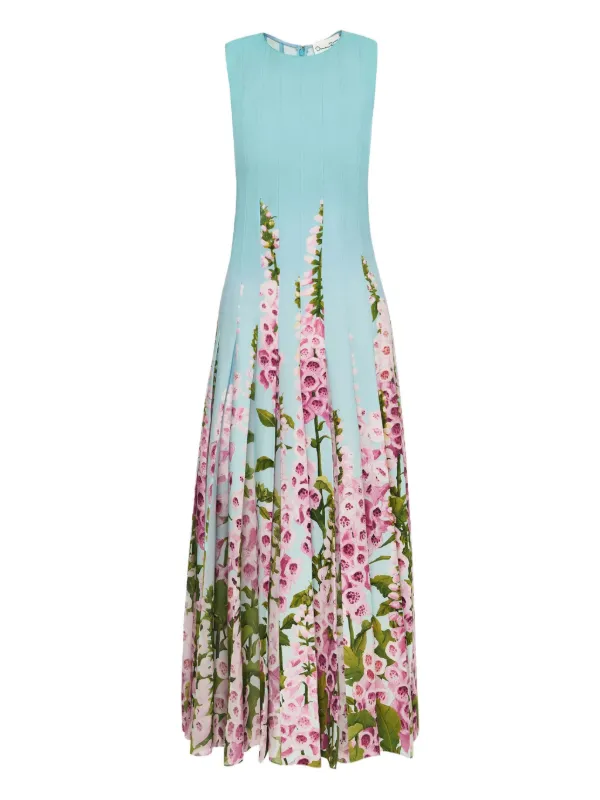 sachin and babi light blue dress Amaya Strapless Chiffon Maxi Dress / Pink Sunset Print | Meshki main image 0