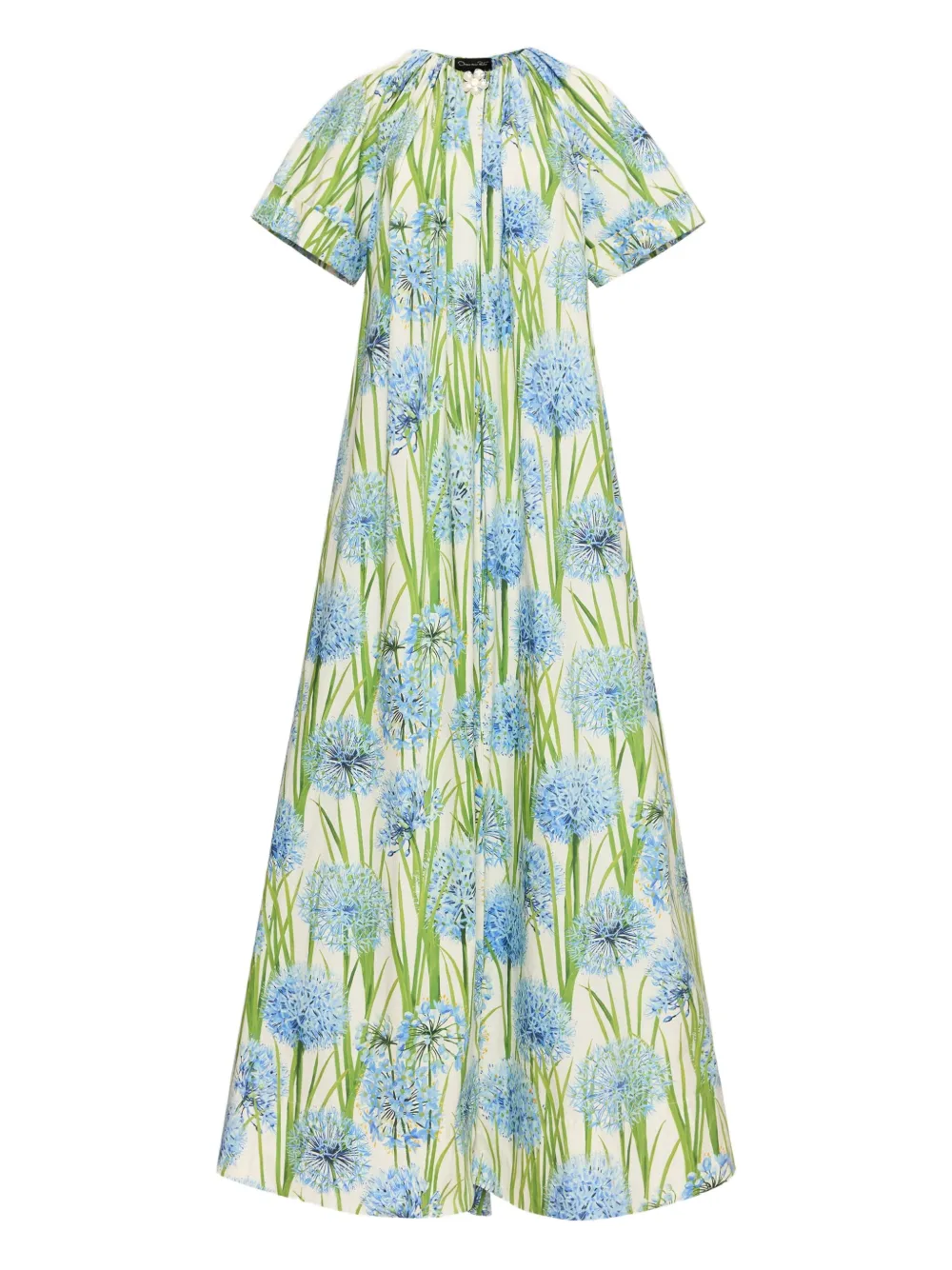 Oscar De La Renta Floral-patter Maxi Dress In Multi
