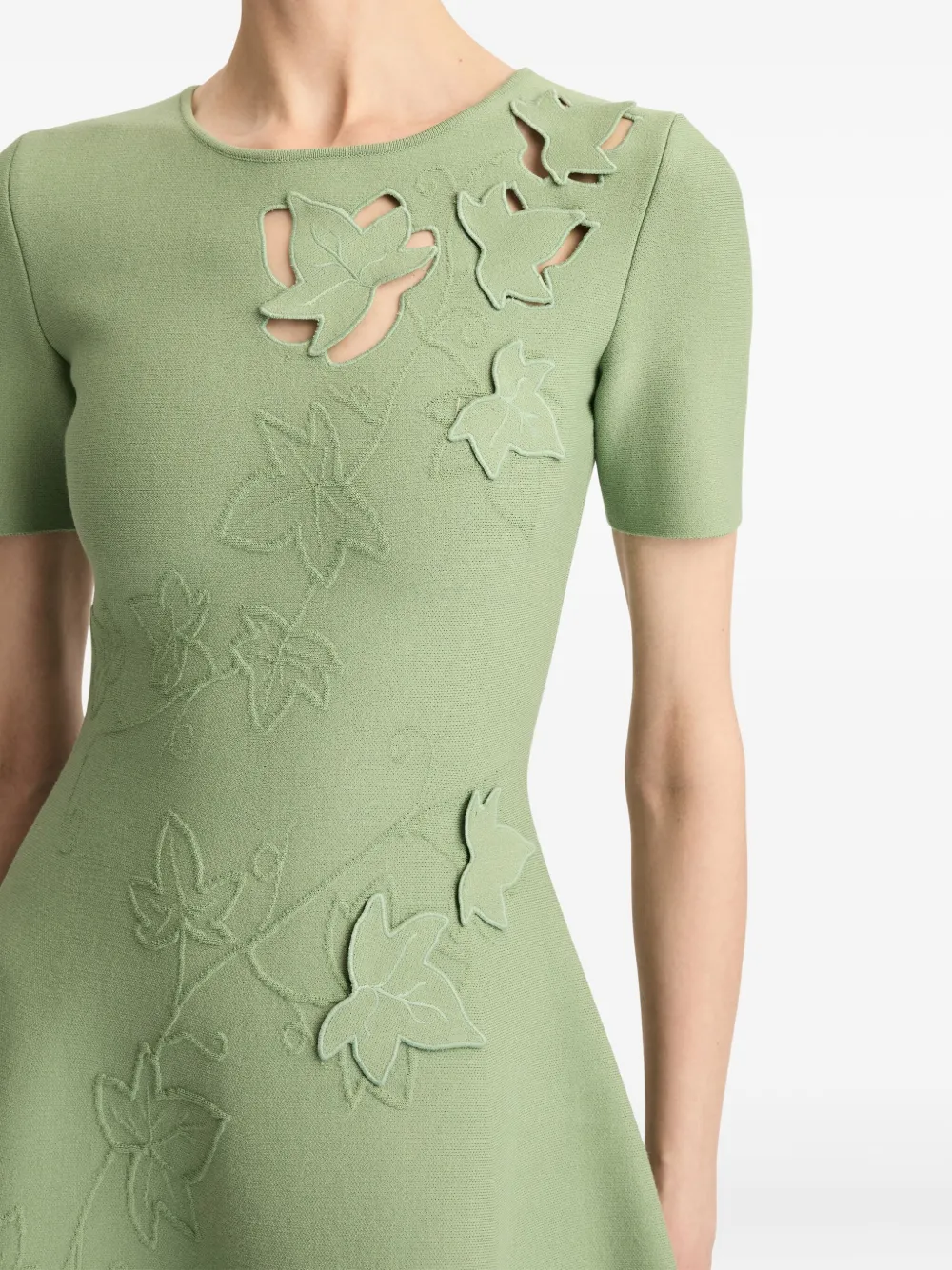 Oscar De La Renta Ivy Cut-out Dress In Green