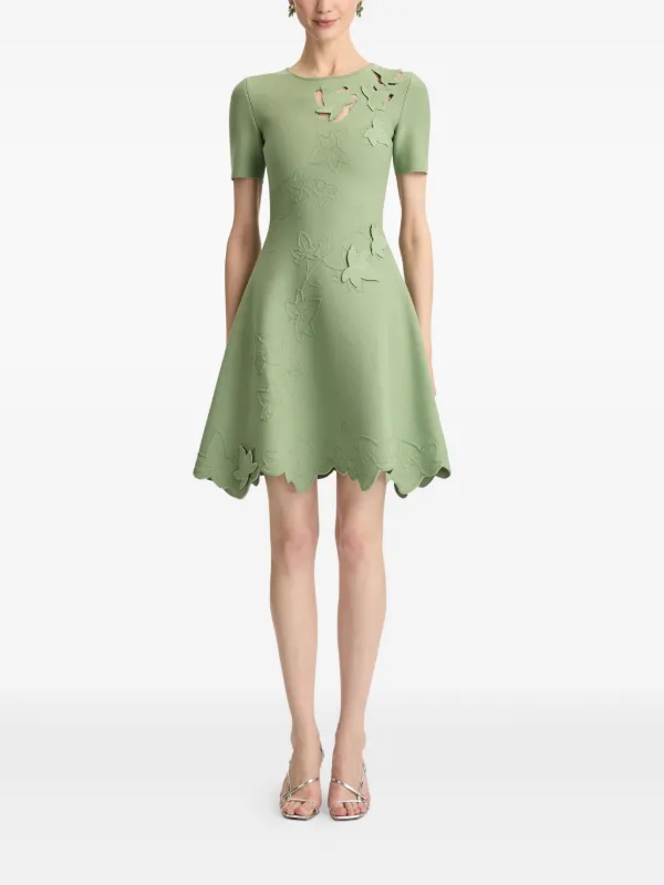 Oscar De La Renta Ivy cut-out Dress | Green | FARFETCH CA