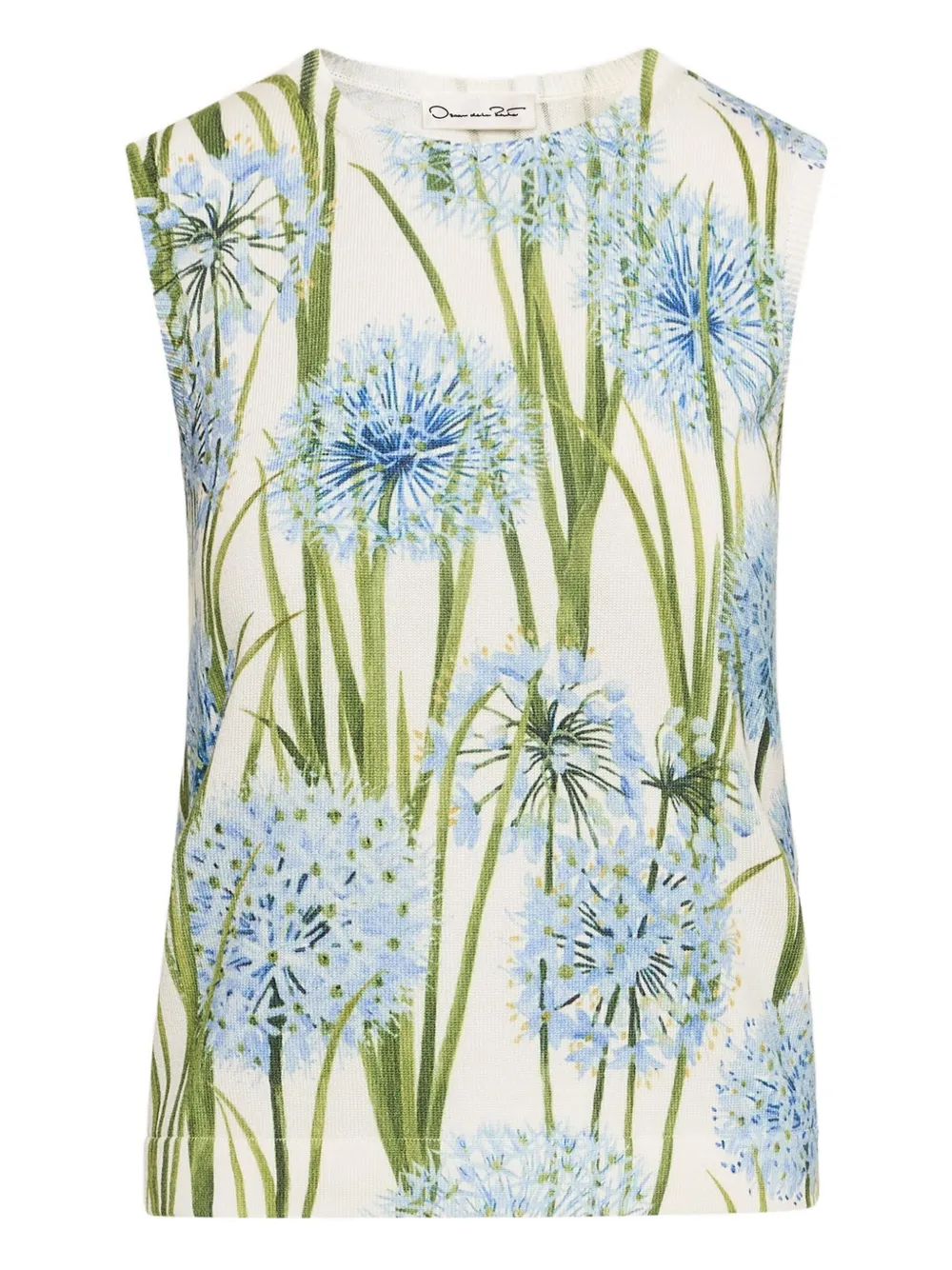 Oscar de la Renta Top girocollo - Bianco