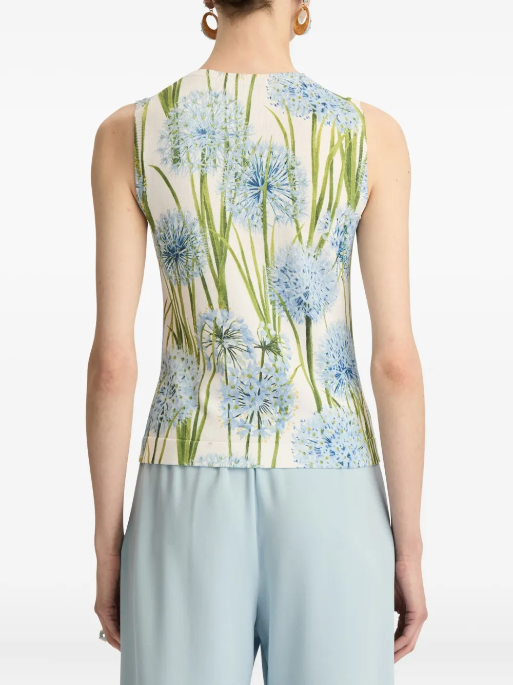 Oscar de la Renta Top met ronde hals Wit