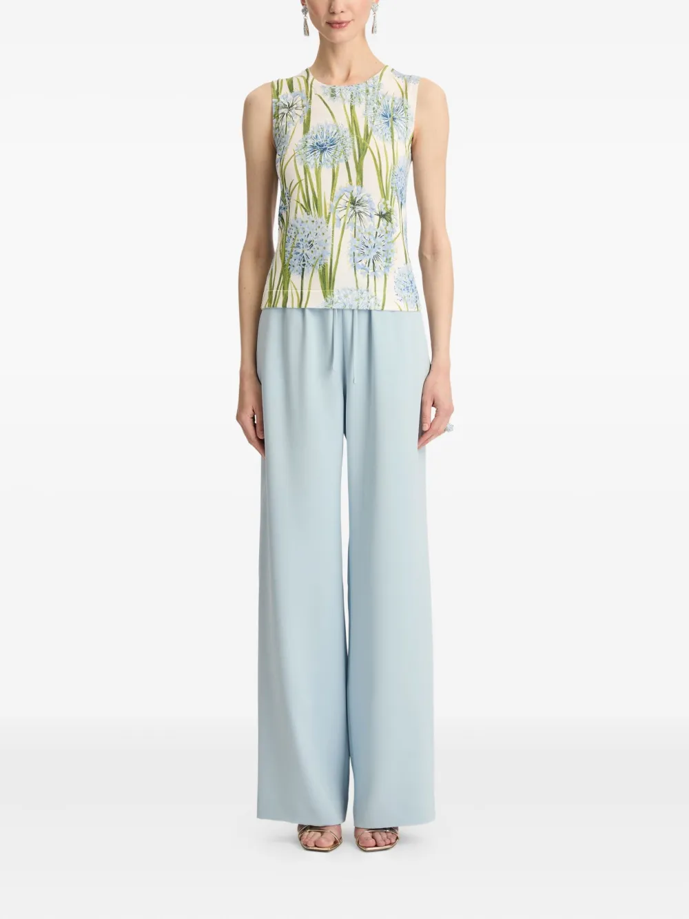 Oscar de la Renta Top met ronde hals Wit