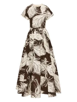 Elie Saab Embroidered Tulle Midi Dress | Neutrals | FARFETCH