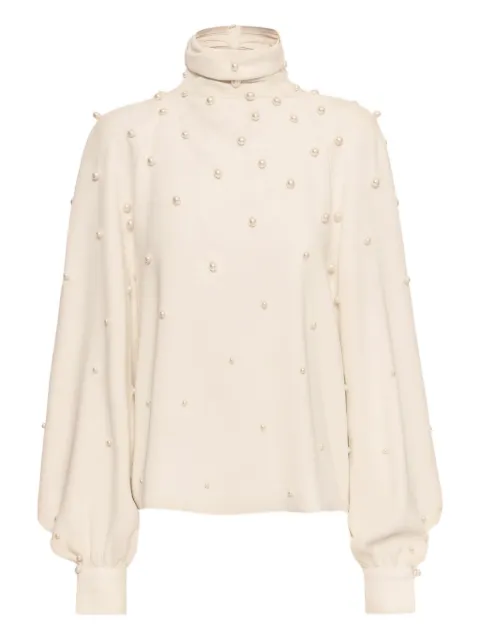 Oscar de la Renta pearl cluster blouse