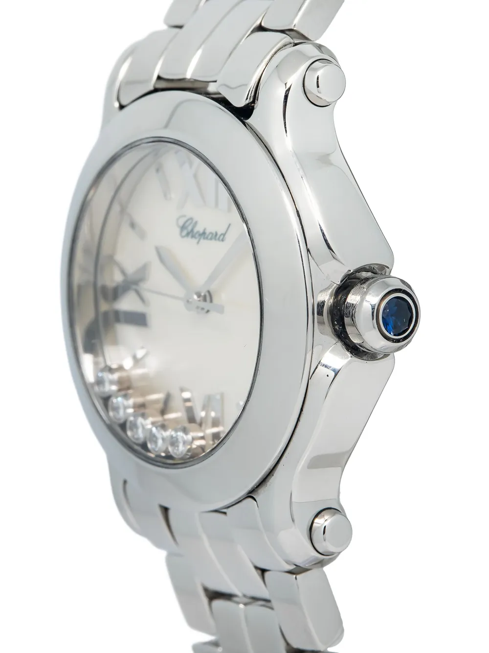 Pre-owned Chopard Happy Sport 30mm In White