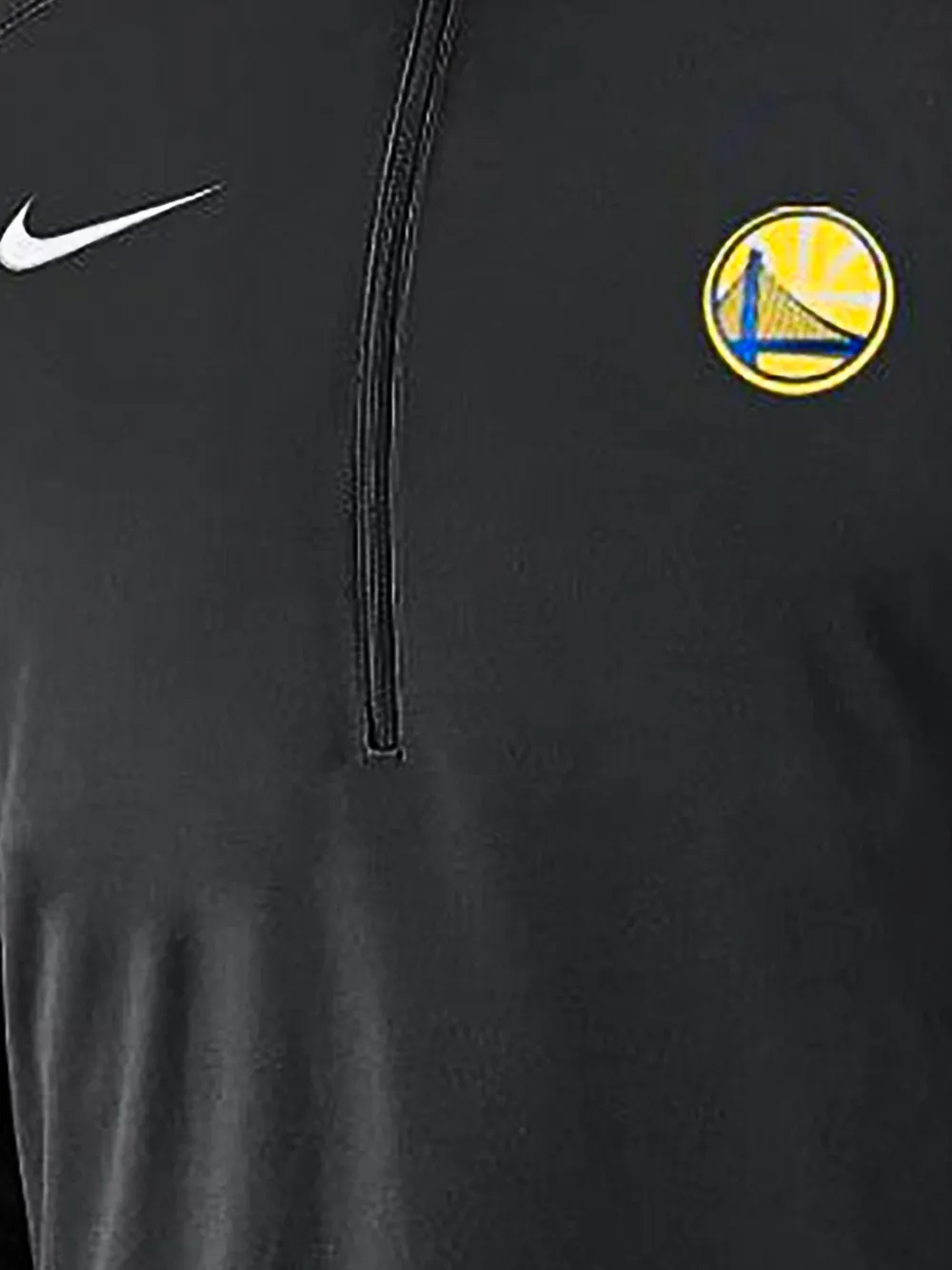Nike NBA Golden State Warriors top met lange mouwen en 1 2 rits Zwart