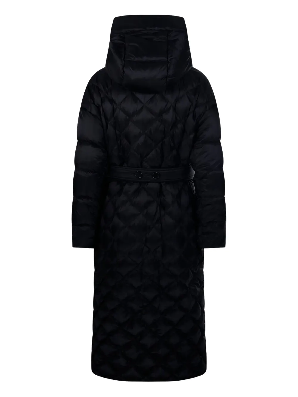 Max Mara Quilted Down Coat In Black