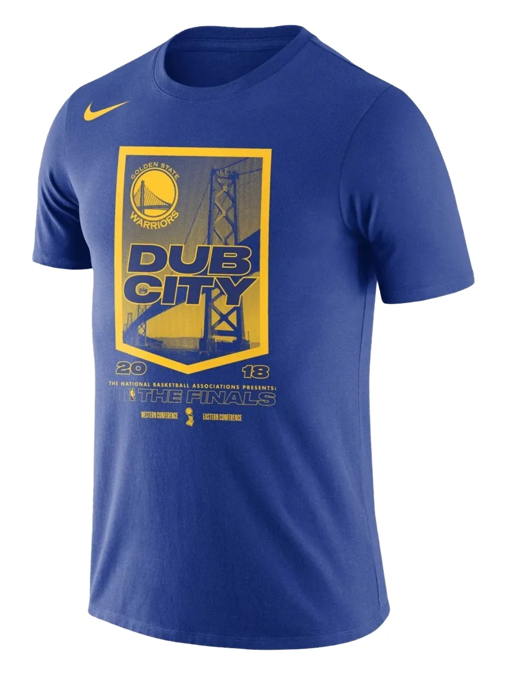 Nike NBA Gs Warriors 2018 NBA Finals Bound City Dna T-shirt | Blue | Image 1