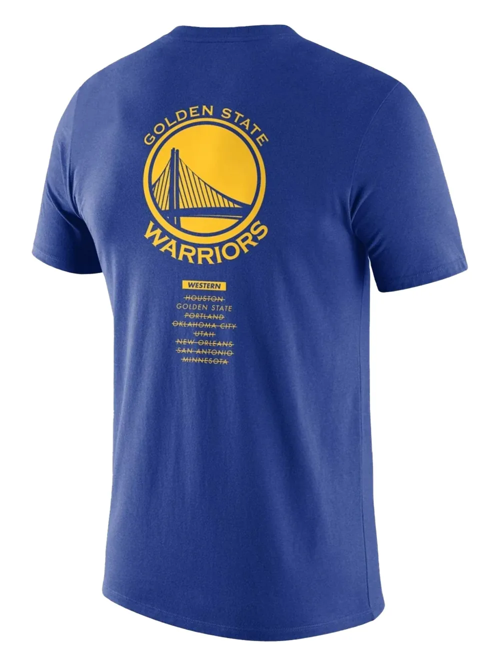 Nike NBA GS Warriors 2018 NBA Finals Bound City DNA T-shirt - Blauw