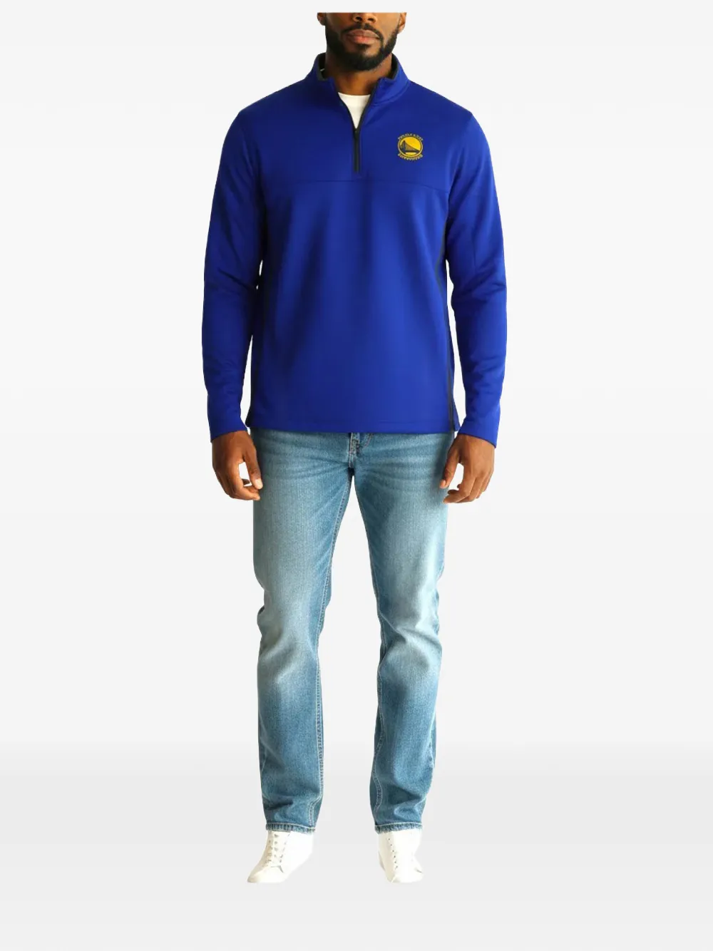 Nike NBA Golden State Warriors Therma-Fit half-zip sweater Blauw