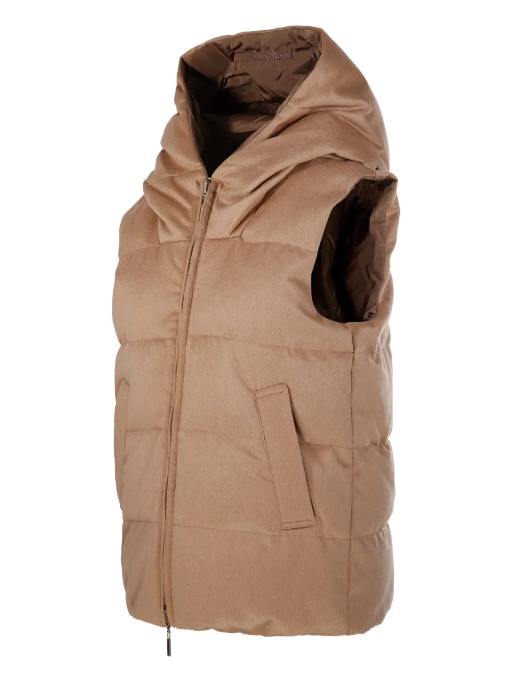 Max Mara Reversible Padded Gilet In Brown