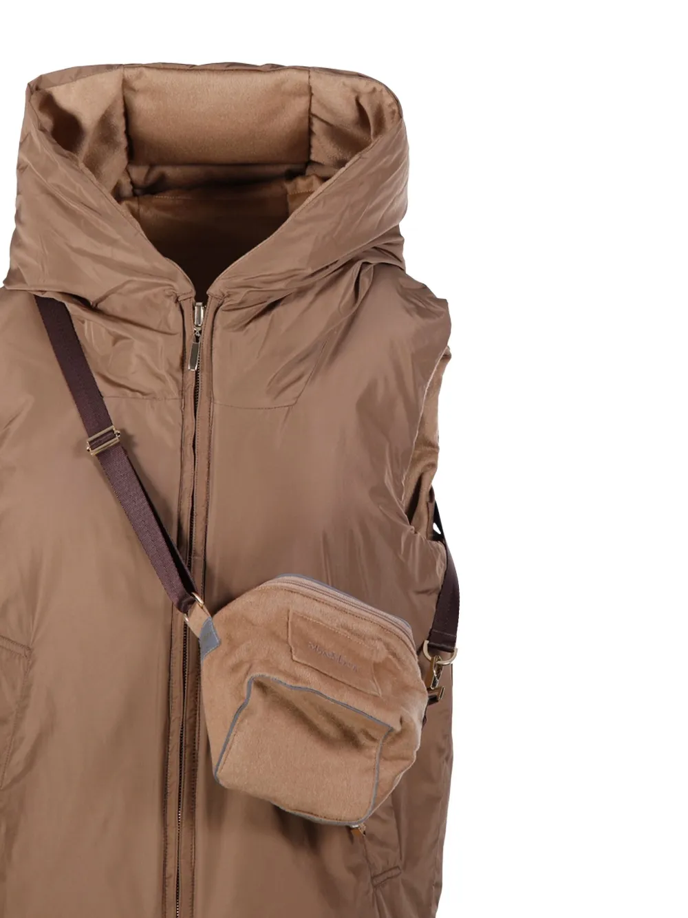 Max Mara Reversible Padded Gilet In Brown