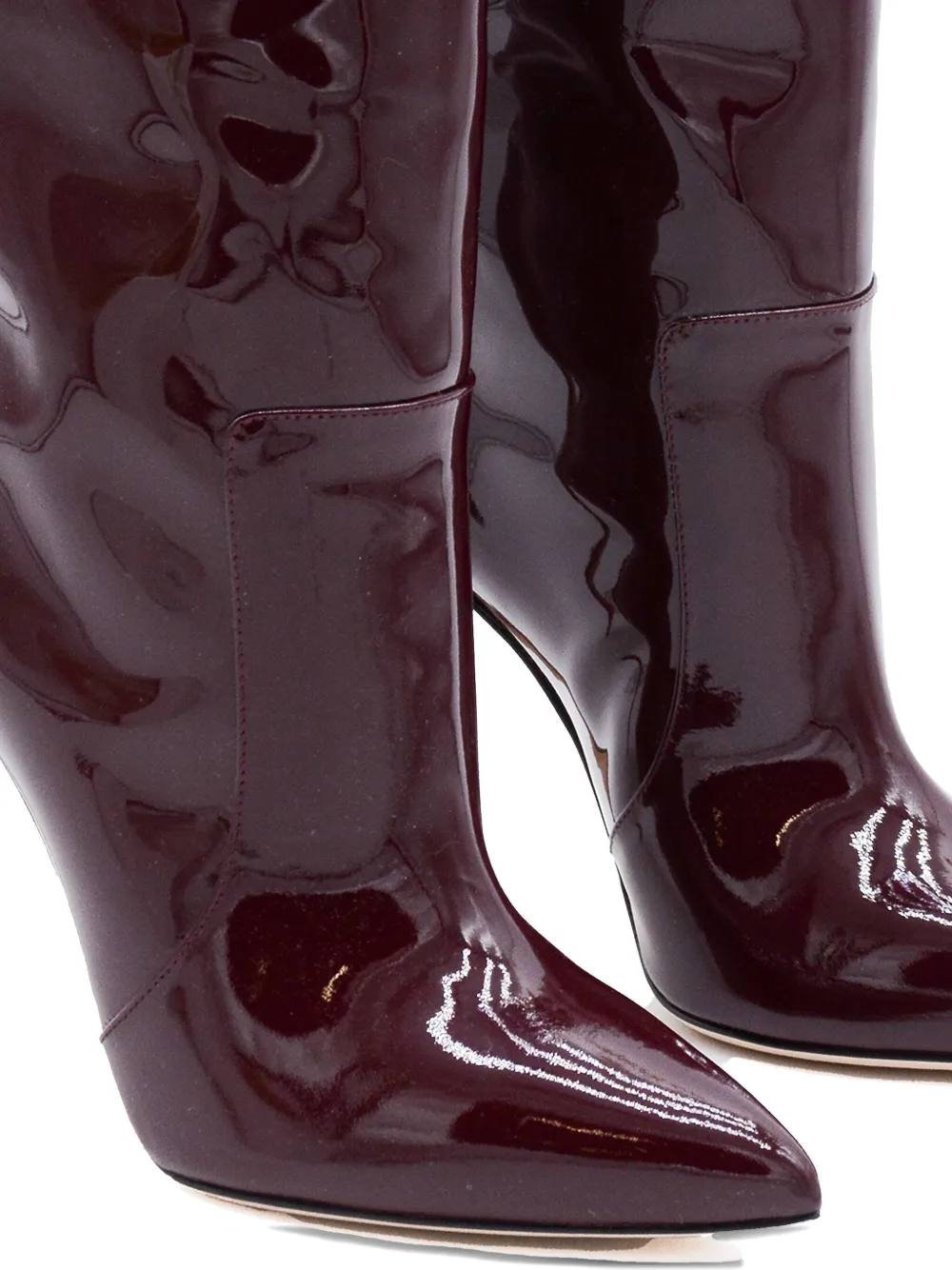 Paris Texas Stiletto Patent Leather Knee-high Boots In Burgundy