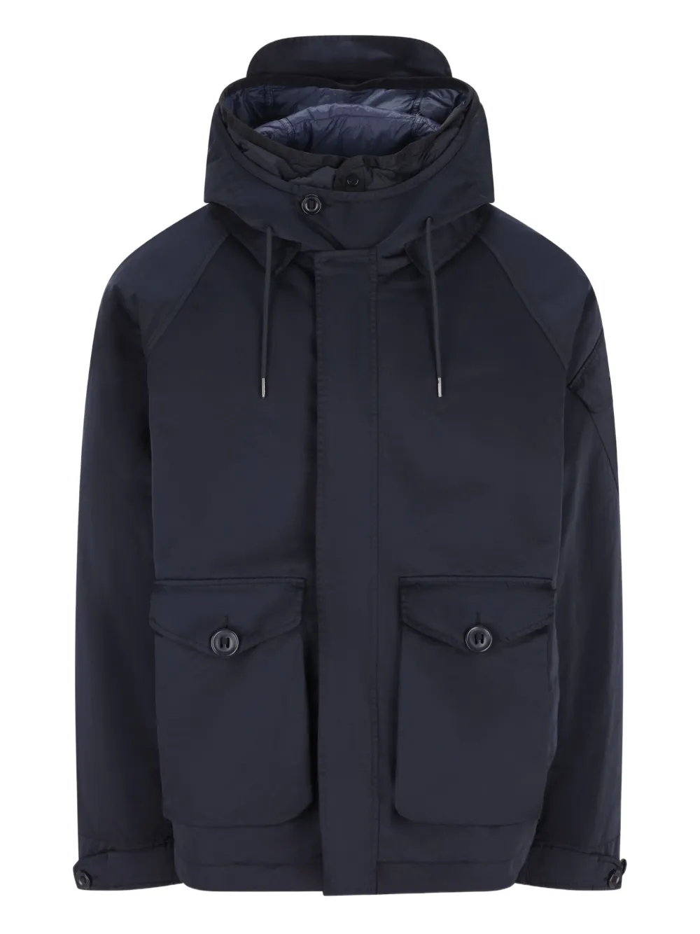 C.p. Company Padded Hooded Jacket In Blue