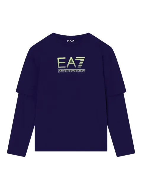 Ea7 Emporio Armani logo-print long-sleeve T-shirt 