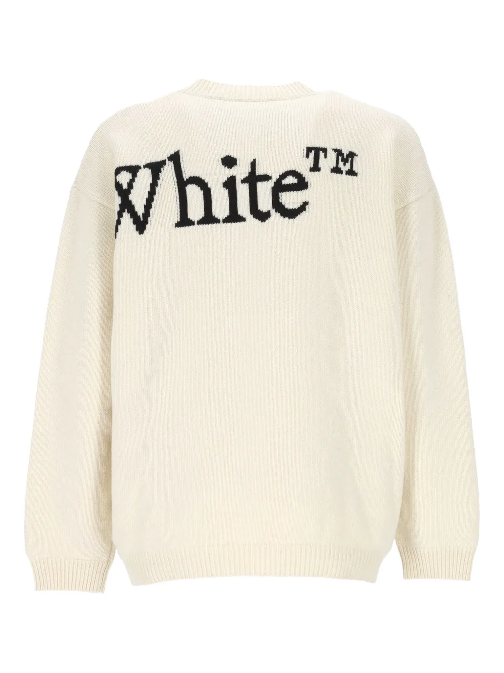 Off-White logo-detail sweater - Beige