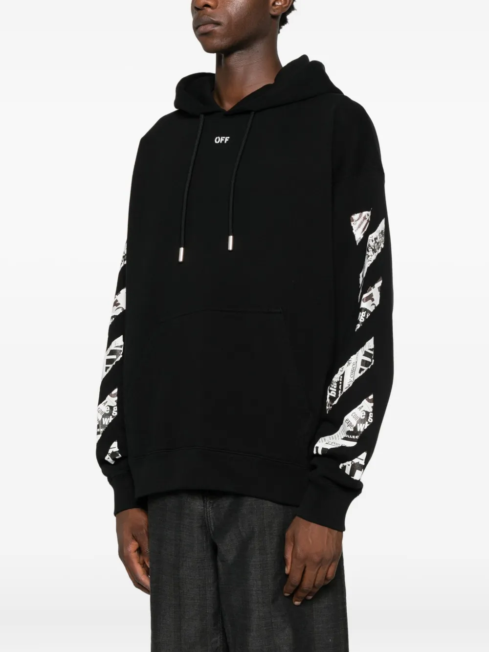 Off-white Arrows-motif Hoodie In Black