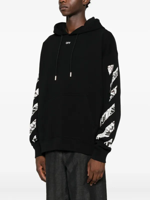 Off-White Newspaper Arrow Skate Hoodie | Black | FARFETCH