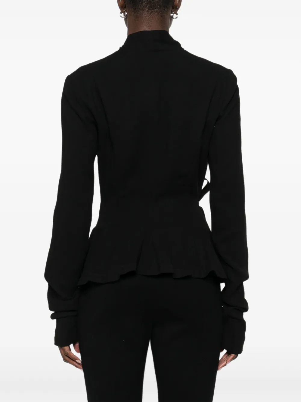 Rick Owens Wollen jack Zwart