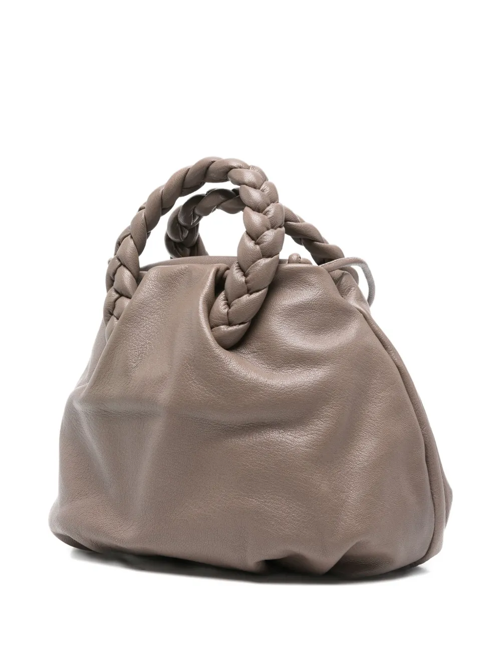 Hereu Bombon Leather Tote Bag In Gray
