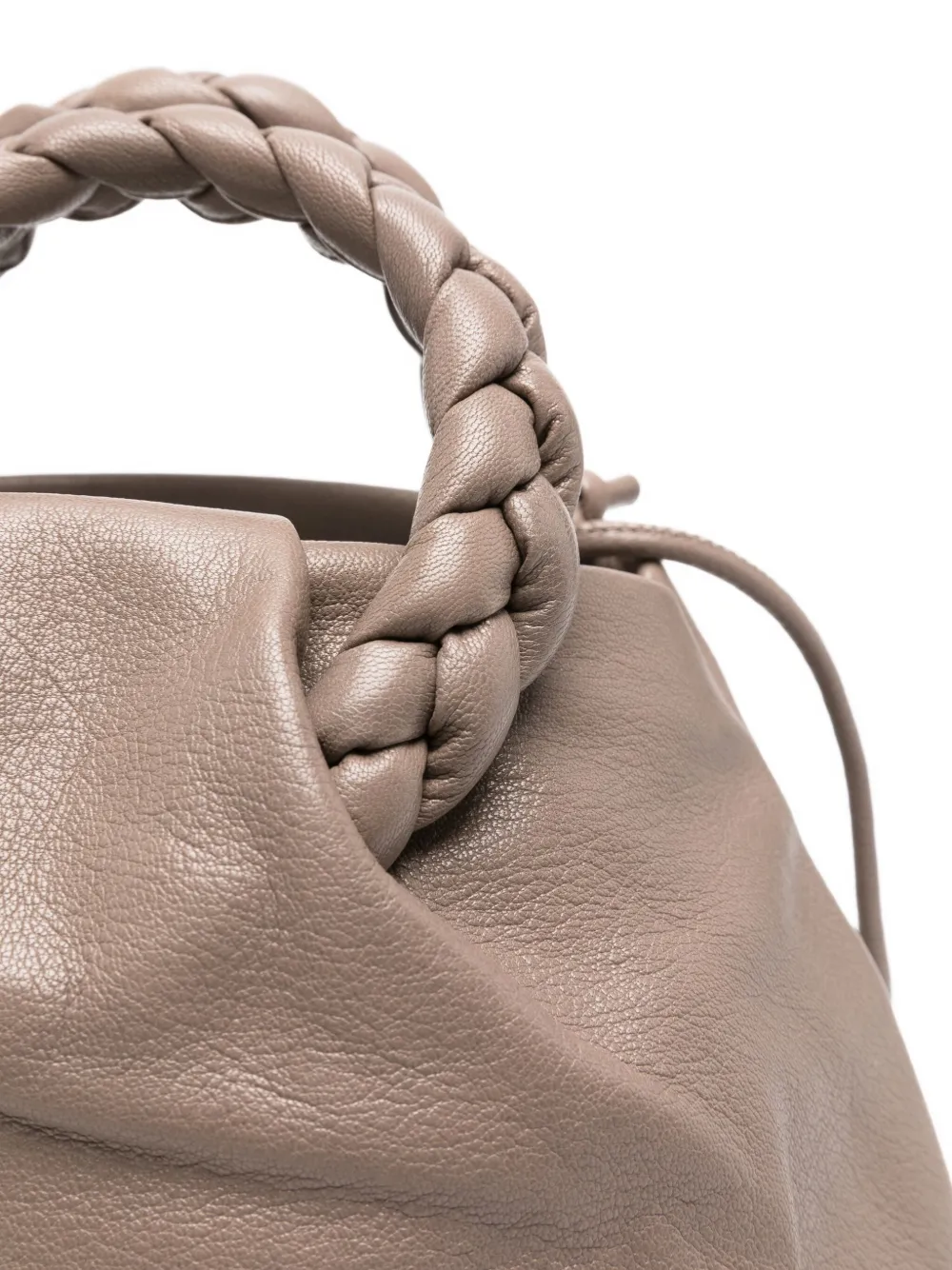 Hereu Bombon Leather Tote Bag In Gray