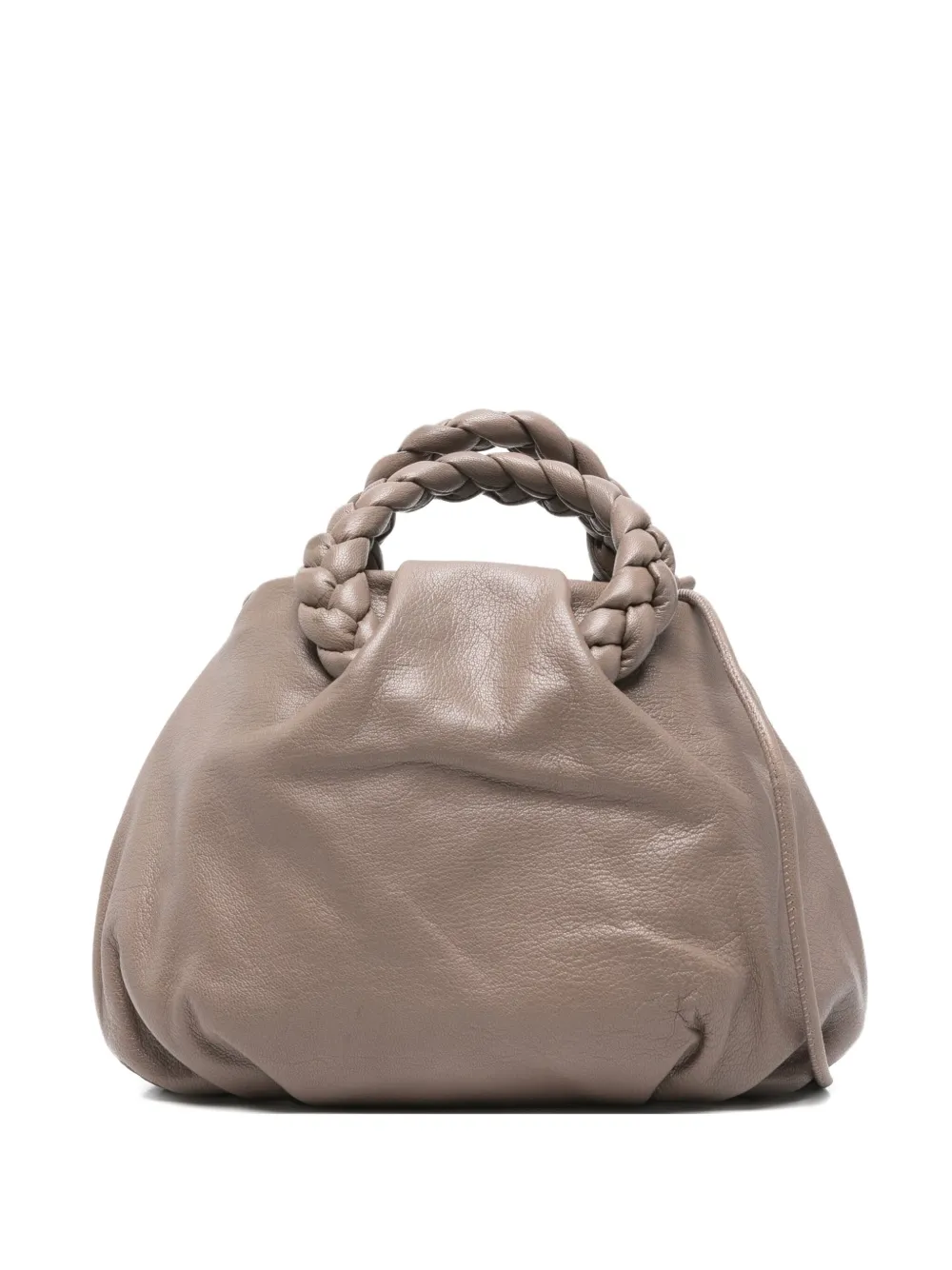Hereu Bombon Leather Tote Bag In Gray