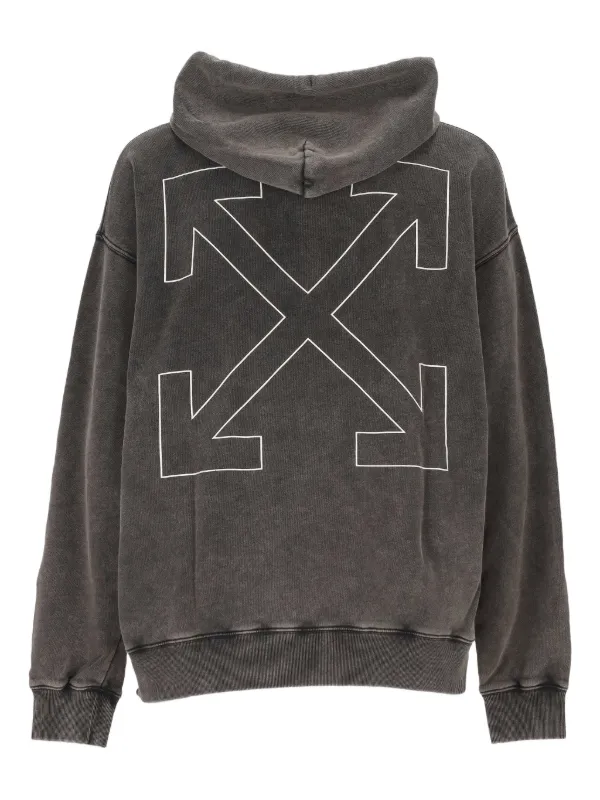 Off-White ドローストリング パーカー | グレー | FARFETCH JP
