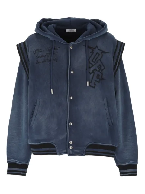 Off-White logo-embroidered hoodie