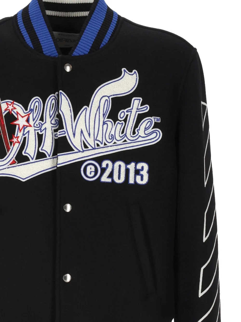 Off-White Jack met geborduurd logo Zwart