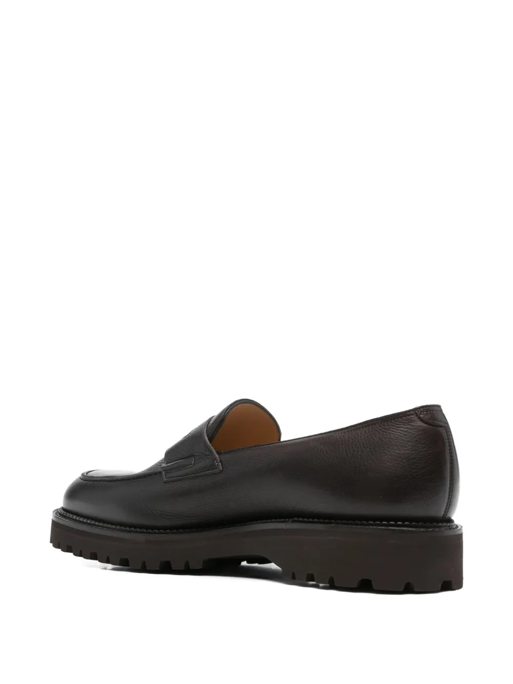 John Lobb Leren loafers Bruin