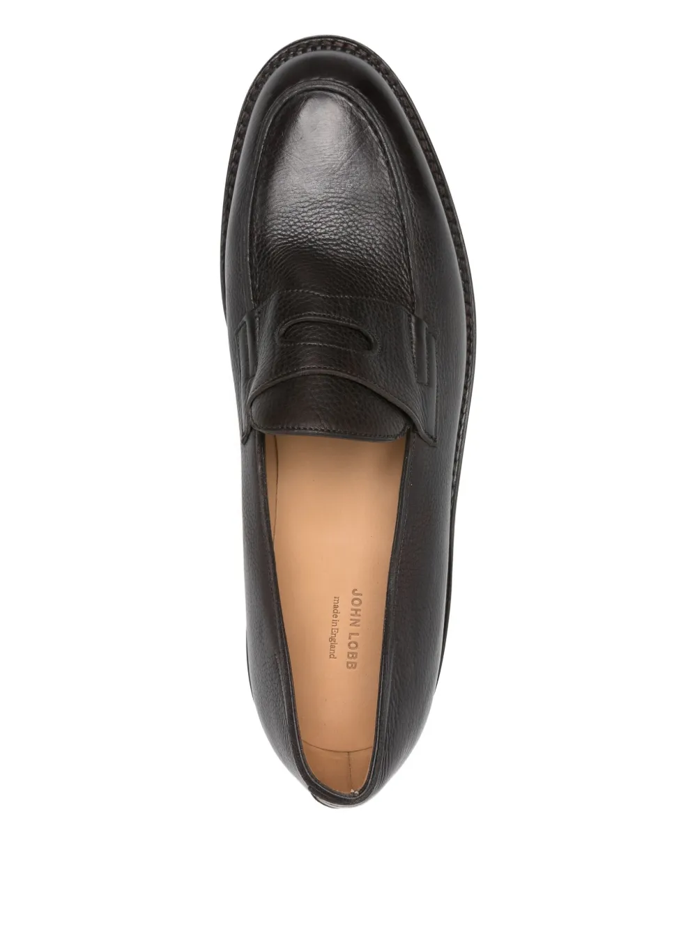 John Lobb Leren loafers Bruin
