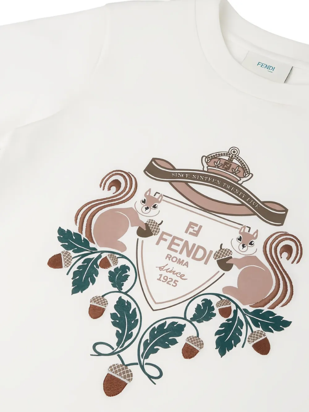 Fendi Kids Katoenen T-shirt Wit