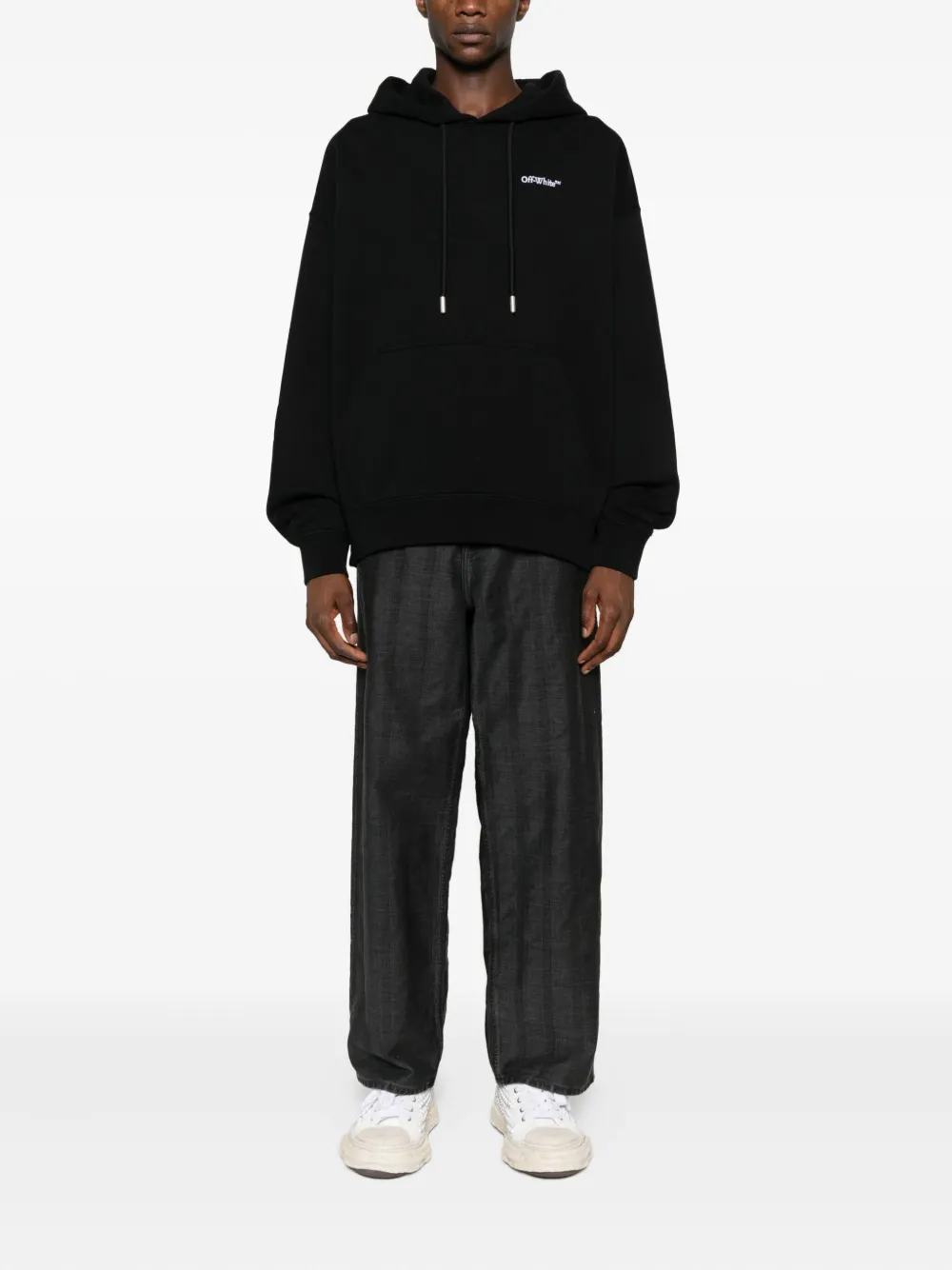 Off-white Long-sleeved Sweatshirt In Black