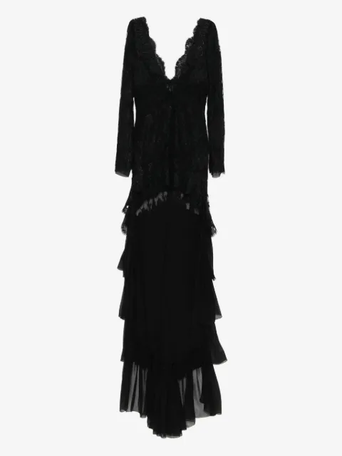 Saint Laurent lace ruffled dress