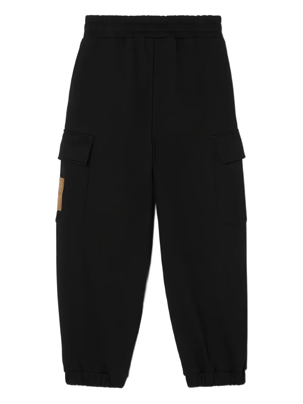 Fendi Kids Broek met logopatch Zwart